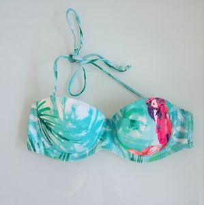 Turquoise Bustier Bikini Top - Size S